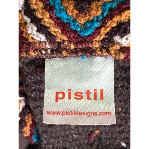 Pistil Designs Jolie  Brown Blue Wool Knit Boho Belt size Small main image 5